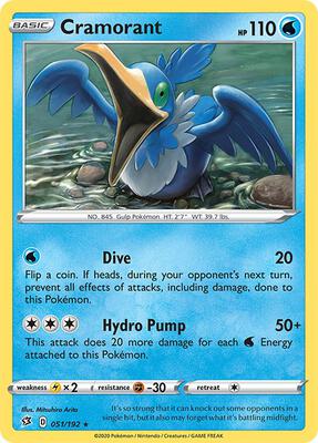 Cramorant card from SWSH02: Rebel Clash