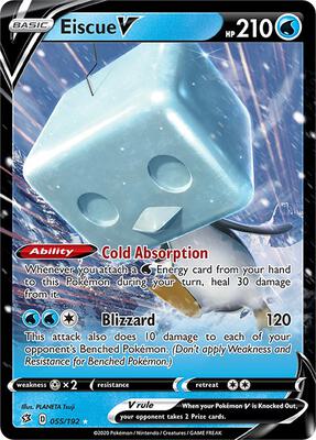 Eiscue V card from SWSH02: Rebel Clash