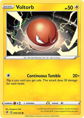 Voltorb card from SWSH02: Rebel Clash