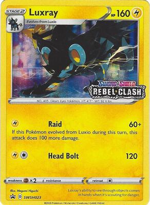 Luxray - SWSH023 (Prerelease) card from SWSH: Sword & Shield Promo Cards