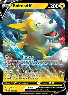 Boltund V card from SWSH02: Rebel Clash