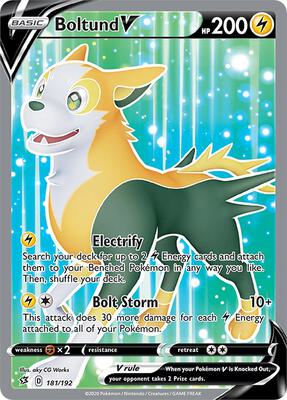 Boltund V (Full Art) card from SWSH02: Rebel Clash