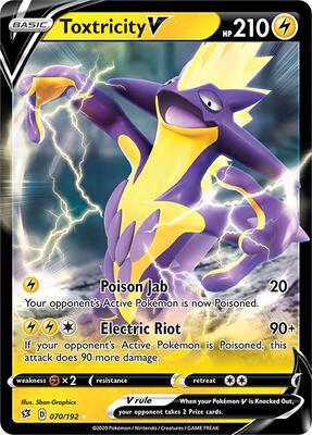 Toxtricity V card from SWSH02: Rebel Clash