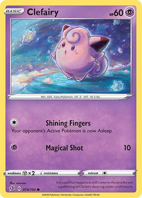 Clefairy card from SWSH02: Rebel Clash