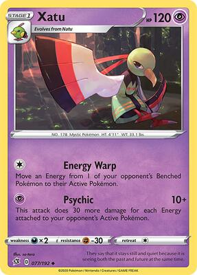 Xatu card from SWSH02: Rebel Clash