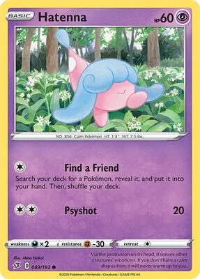 Hatenna card from SWSH02: Rebel Clash