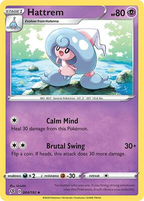 Hattrem card from SWSH02: Rebel Clash