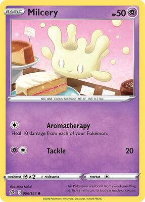 Milcery card from SWSH02: Rebel Clash