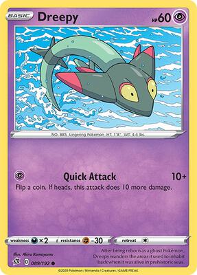 Dreepy card from SWSH02: Rebel Clash