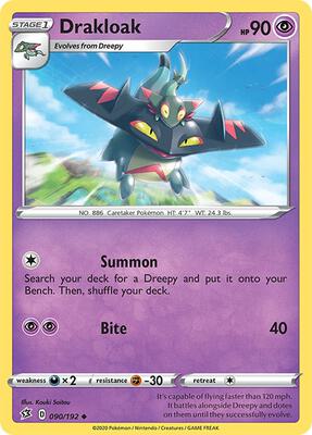 Drakloak card from SWSH02: Rebel Clash