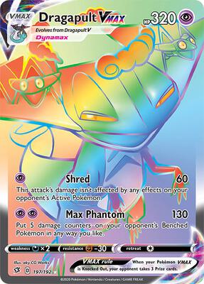 Dragapult VMAX (Secret) card from SWSH02: Rebel Clash