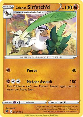 Galarian Sirfetch'd card from SWSH02: Rebel Clash