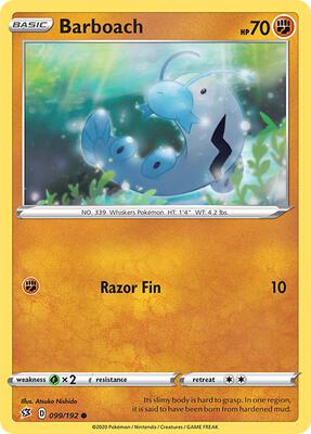 Barboach card from SWSH02: Rebel Clash