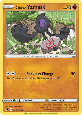 Galarian Yamask card from SWSH02: Rebel Clash