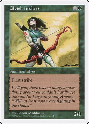 Elvish Archers card from Fifth Edition