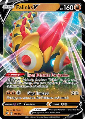 Falinks V card from SWSH02: Rebel Clash