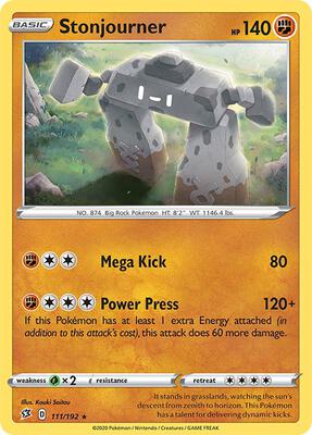 Stonjourner card from SWSH02: Rebel Clash