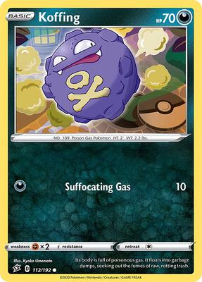 Koffing card from SWSH02: Rebel Clash