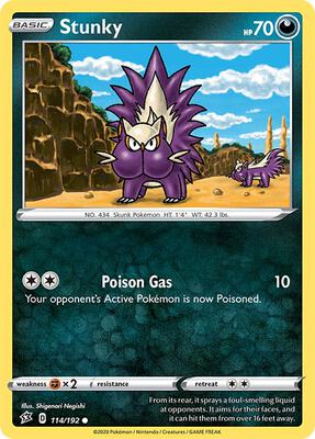 Stunky card from SWSH02: Rebel Clash