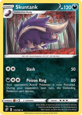 Skuntank card from SWSH02: Rebel Clash