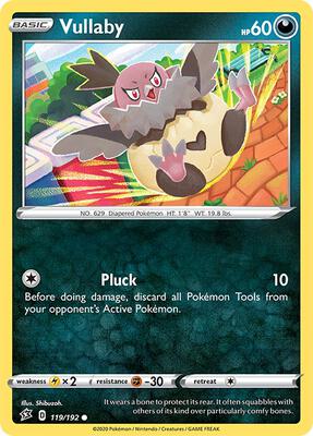 Vullaby card from SWSH02: Rebel Clash