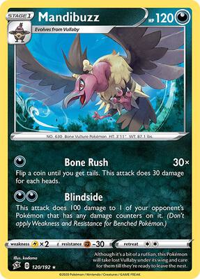 Mandibuzz card from SWSH02: Rebel Clash