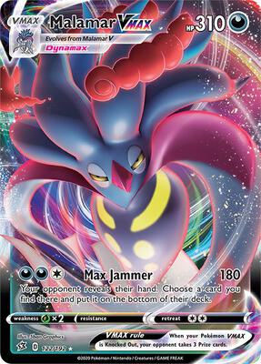Malamar VMAX card from SWSH02: Rebel Clash