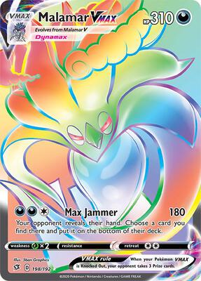 Malamar VMAX (Secret) card from SWSH02: Rebel Clash