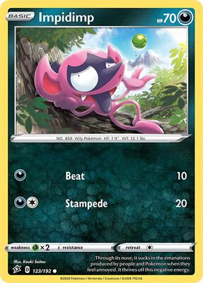 Impidimp card from SWSH02: Rebel Clash