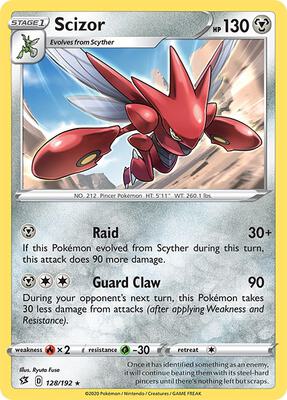 Scizor card from SWSH02: Rebel Clash