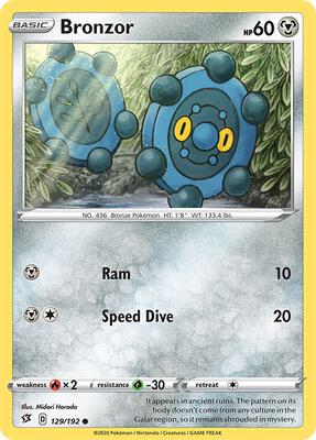Bronzor card from SWSH02: Rebel Clash