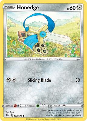 Honedge card from SWSH02: Rebel Clash
