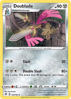 Doublade card from SWSH02: Rebel Clash