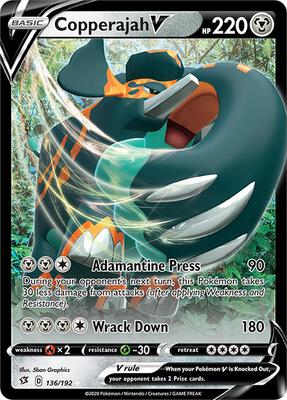 Copperajah V card from SWSH02: Rebel Clash