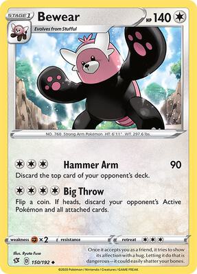 Bewear card from SWSH02: Rebel Clash