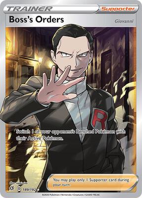Boss's Orders (Full Art) card from SWSH02: Rebel Clash
