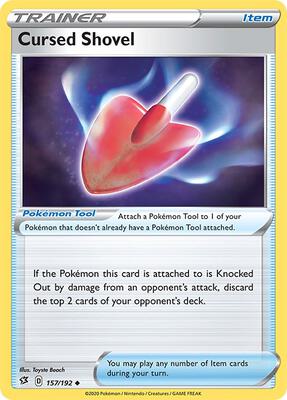 Cursed Shovel card from SWSH02: Rebel Clash