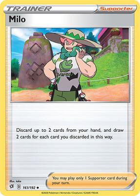 Milo card from SWSH02: Rebel Clash