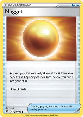 Nugget card from SWSH02: Rebel Clash