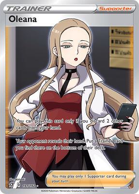 Oleana (Full Art) card from SWSH02: Rebel Clash