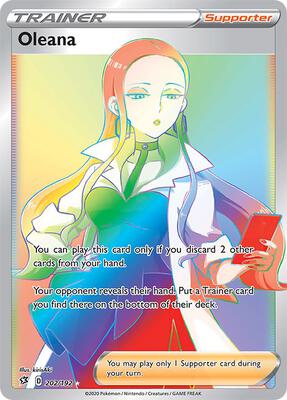 Oleana (Secret) card from SWSH02: Rebel Clash