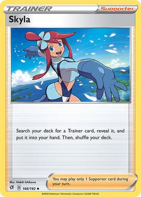 Skyla card from SWSH02: Rebel Clash
