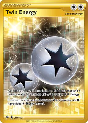Twin Energy (Secret) card from SWSH02: Rebel Clash