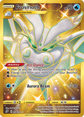 Frosmoth (Secret) card from SWSH02: Rebel Clash