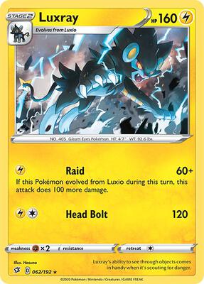 Luxray - 62/192 card from Deck Exclusives