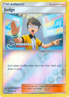 Judge (2019) card from Professor Program Promos