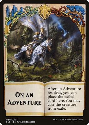 Emblem - On An Adventure // Spirit Double-Sided Token (Challenger 2020) card from Unique and Miscellaneous Promos