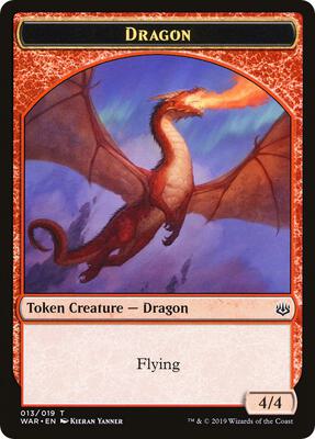 Dragon // Spirit Double-Sided Token (Challenger 2020) card from Unique and Miscellaneous Promos