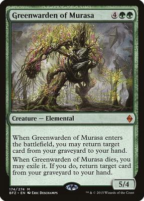 Greenwarden of Murasa card from Promo Pack: Ikoria