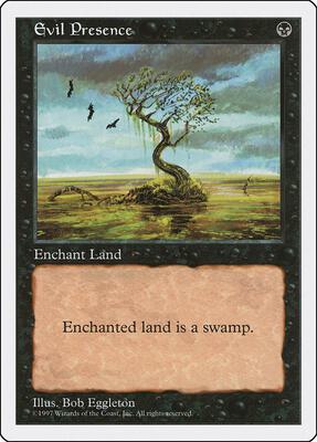 Evil Presence card from Fifth Edition